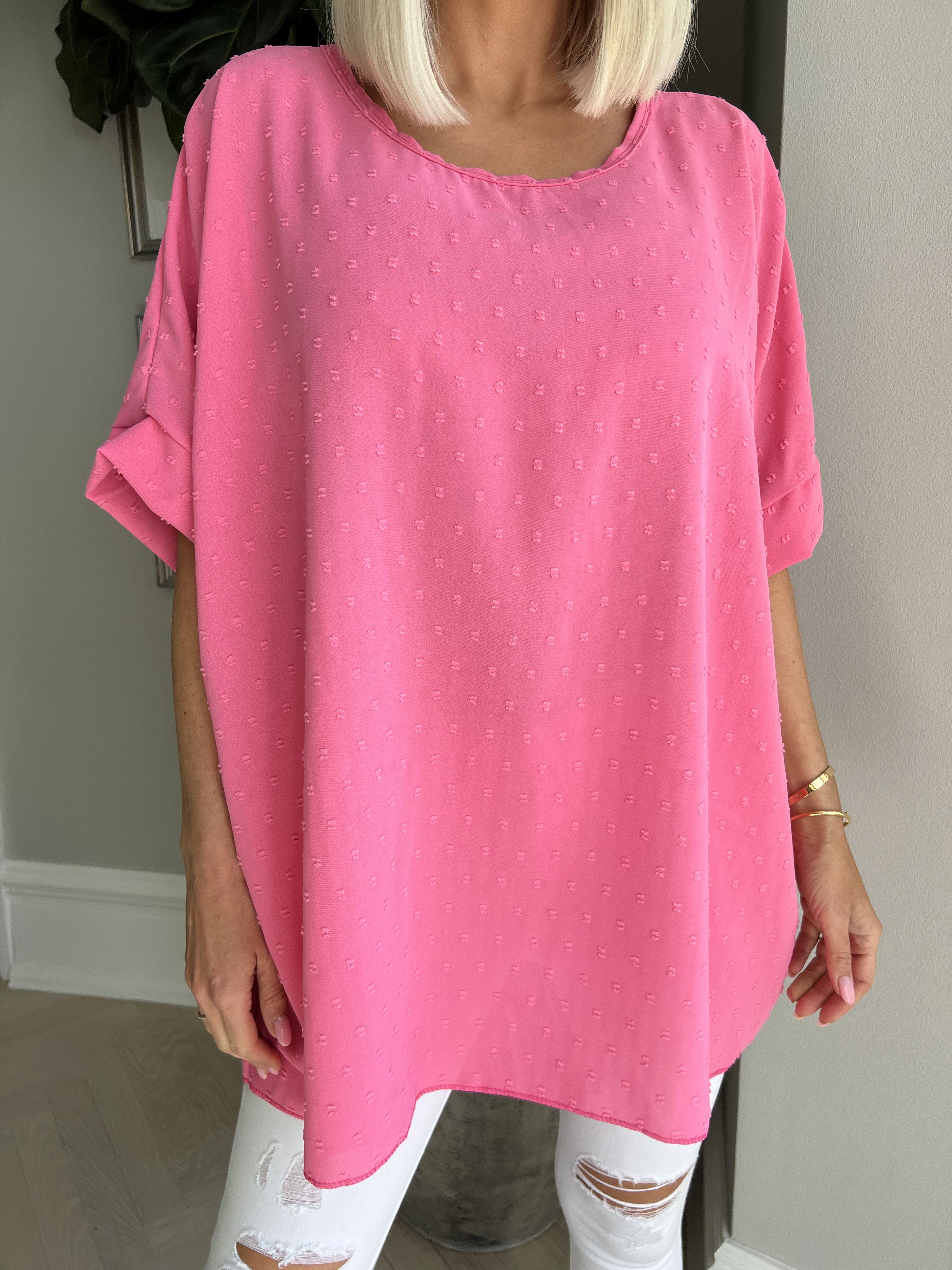 Mileah - Söt blus med prickiga detaljer